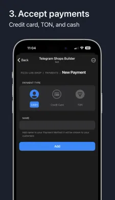 Telegram Shops Builder