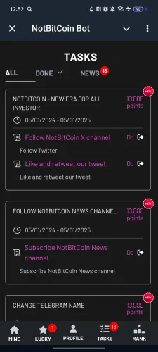NotBitCoin Bot