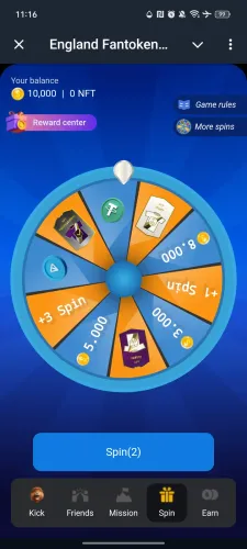 England Fantoken Tab